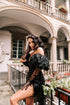 Black formal gown Short sexy dress